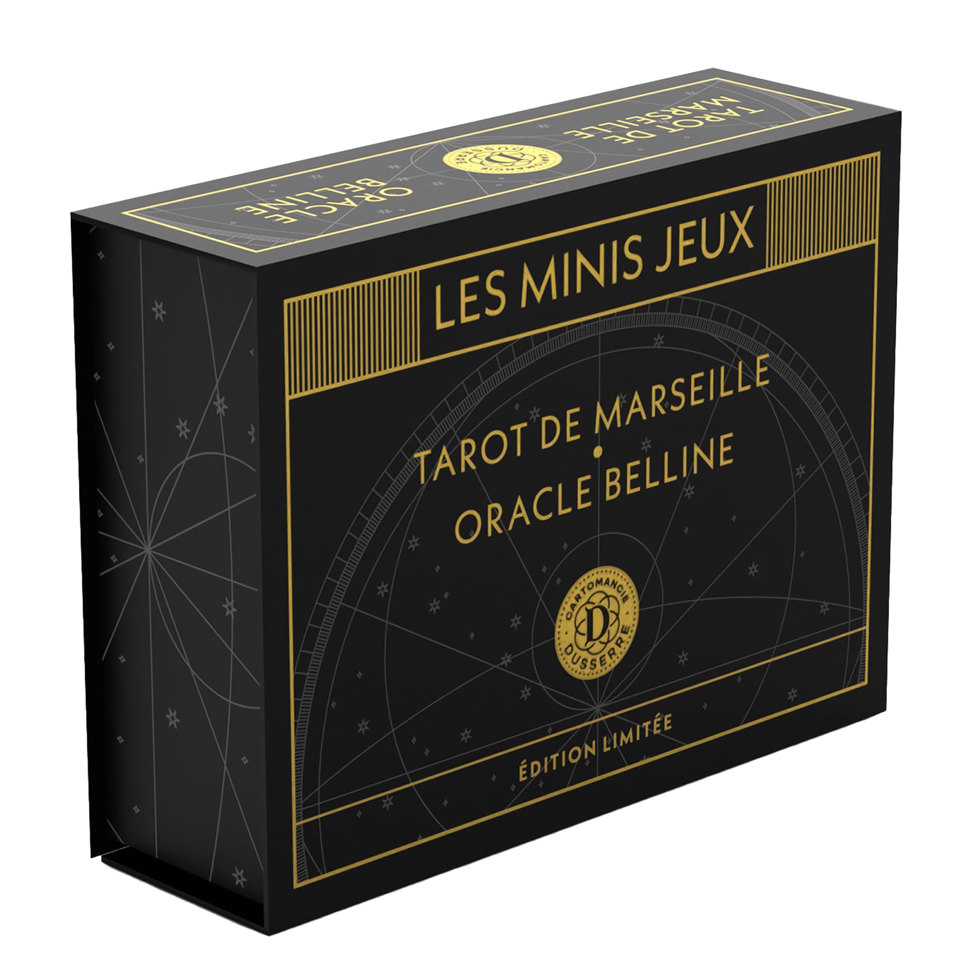 Dusserre – Minis Tarot-Spiele Marseiller & Oracle Belline | Sammelbox Cartomancie | Limitierte Edition | Orakel und Tarot Wahrsagerei | Hartschale