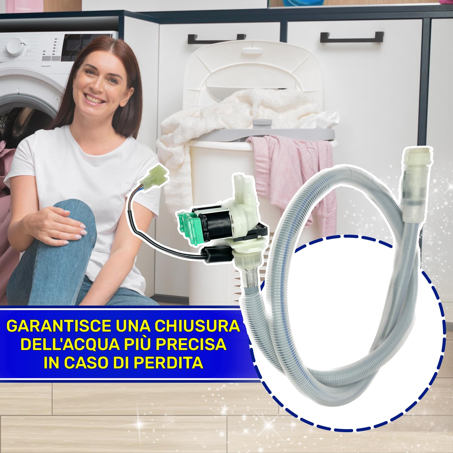 Tubo Carico Lavatrice con Aqua Stop con Codice Originale 00667327 per Bosch | Garanzia di 10 Anni - MONTERAL