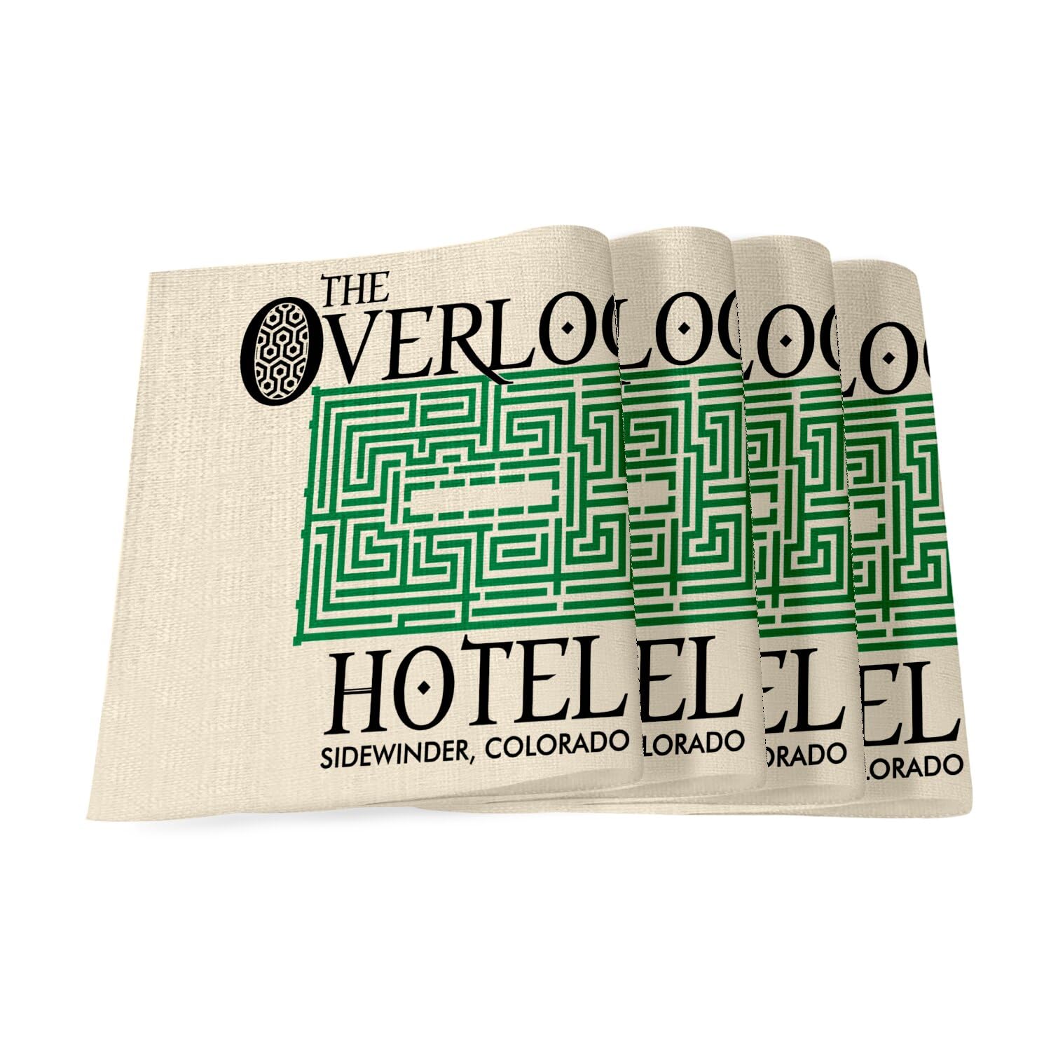 Sets de table lin Overlook Hotel parfaits pour vos soirées jeux vidéo et cinéma entre amis