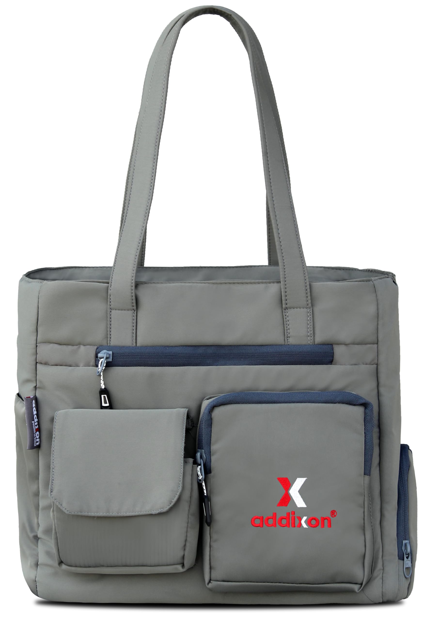 addixon Double Pocket Handbag for Women: Stylish, Ideal Companion for Work, Travel, Polyester Material, Spacious 10-liter Capacity, 6 Pockets. (Black) (Grey) (B0CJRFTP73) Amazon Price History, Amazon Price Tracker