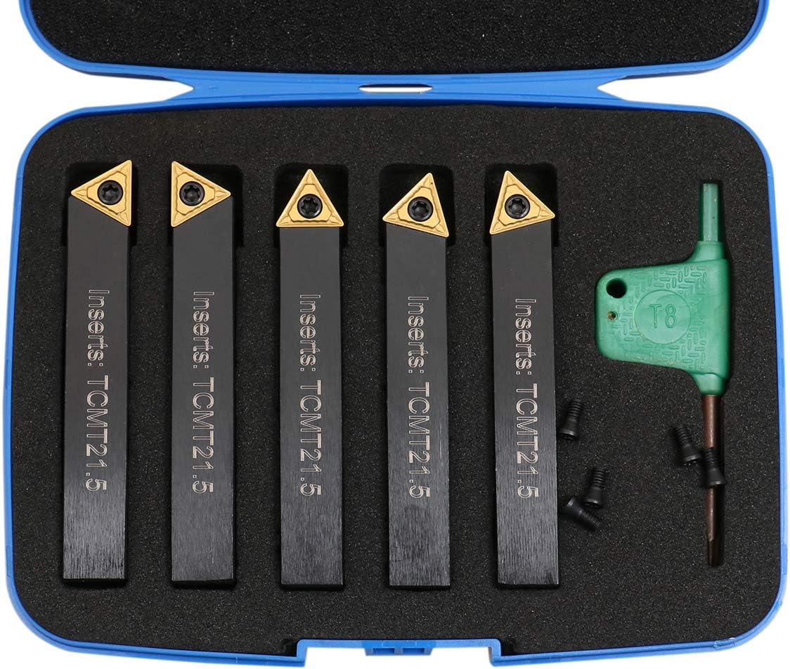 Accusize Industrial Tools 3/8'' 5 Pc Indexable Turning Tool Set, 2380-5062