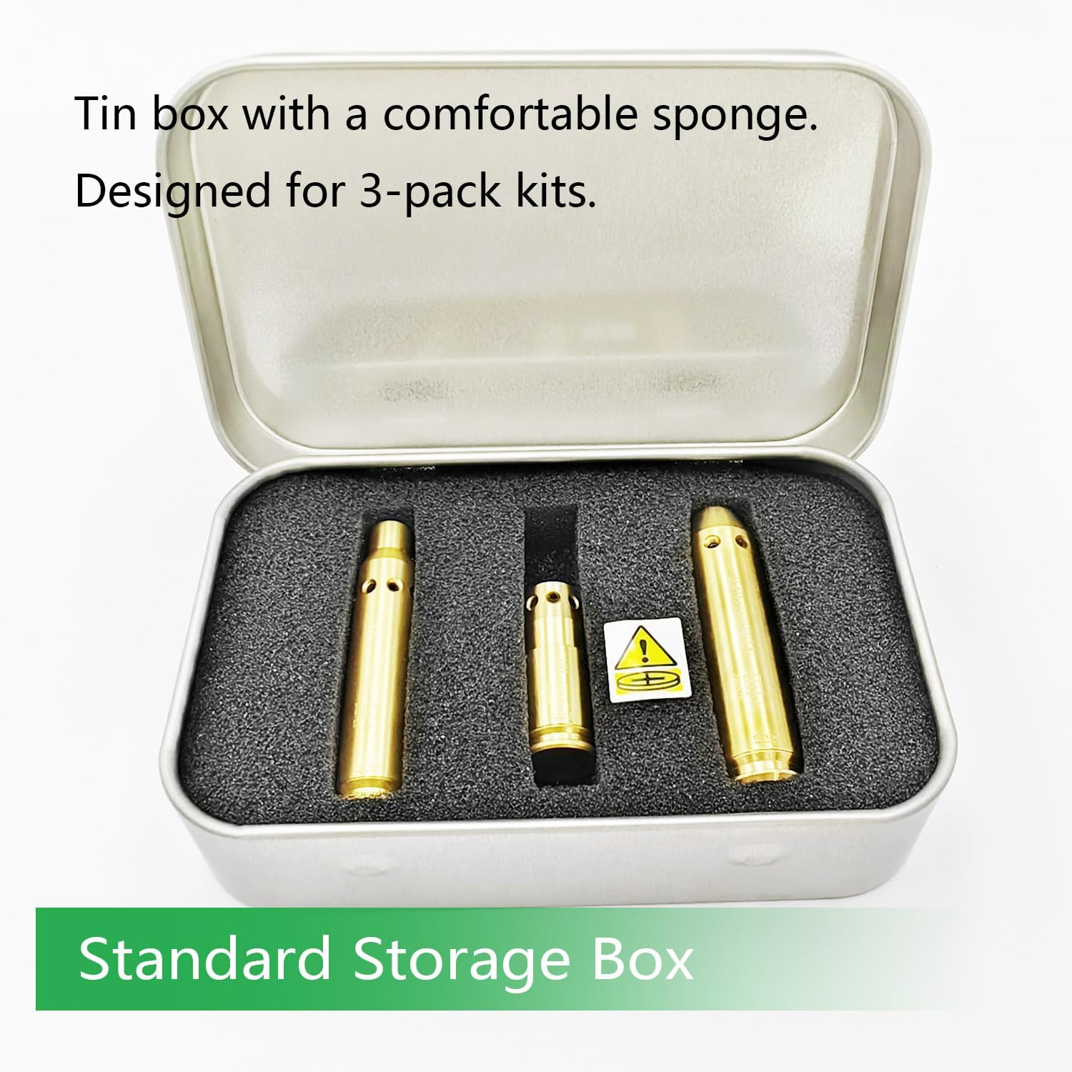 Laser Boresighter Kit, Red Laser Brass Chamber Bore Sight Kit for Rifle Scopes and Handgun