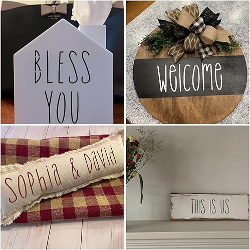 Miniatura 2 de Plantillas de letras del alfabeto de 1 pulgada para pintar paquete de 70 plantillas de letras y números con letreros para pintar sobre madera