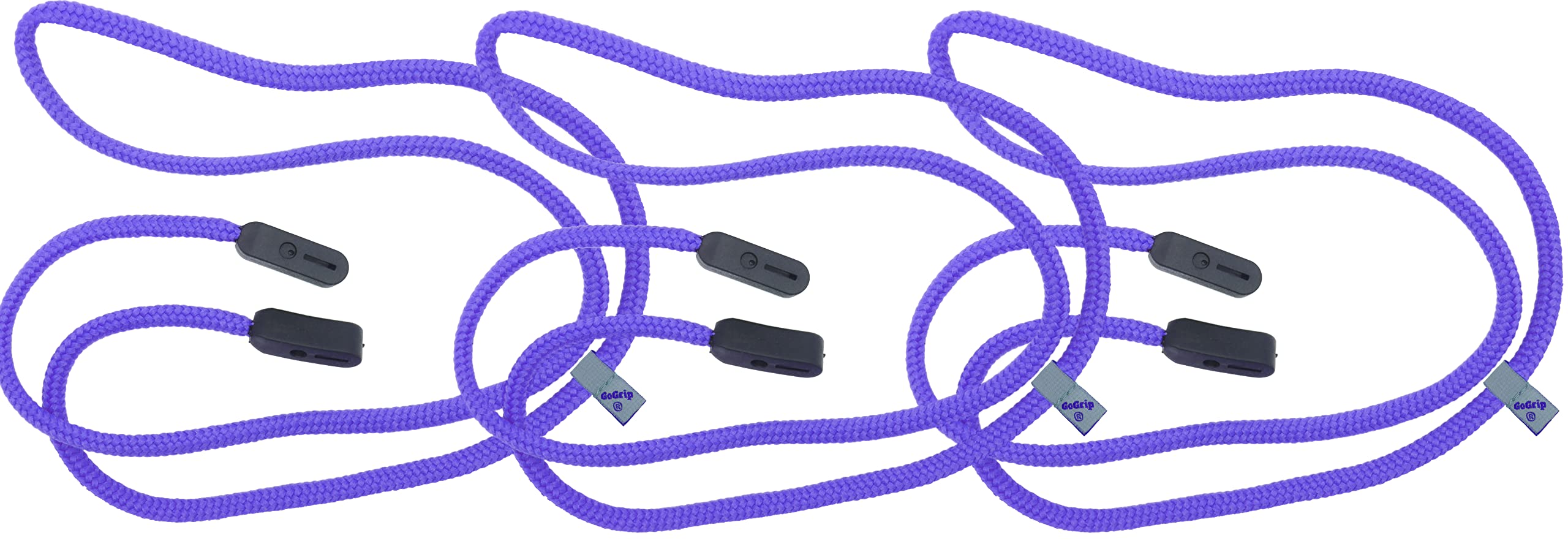 GoGrip Original - VALUE BUNDLE - Secure Glasses Cord - Spectacle and Spec Lanyard (Purple x 3)