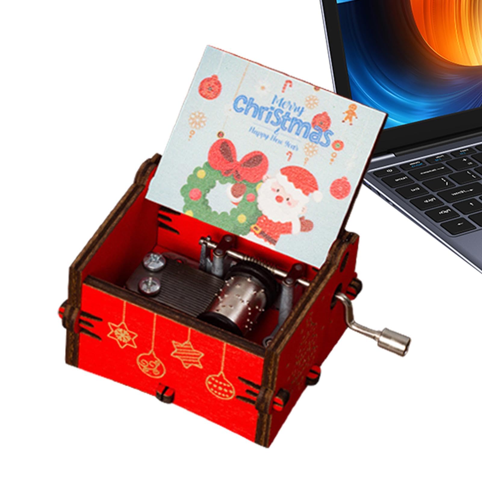 Amazon.co.jp: クリスマス彫刻ボックス - ジングル 木製音楽、彫刻