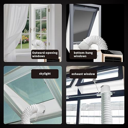 Miniatura 9 de Kit de sellado de ventana de CA portátil de 118 pulgadas118.1 in - Sello de ventana de aire acondicionado para ventana de aire acondicionado y