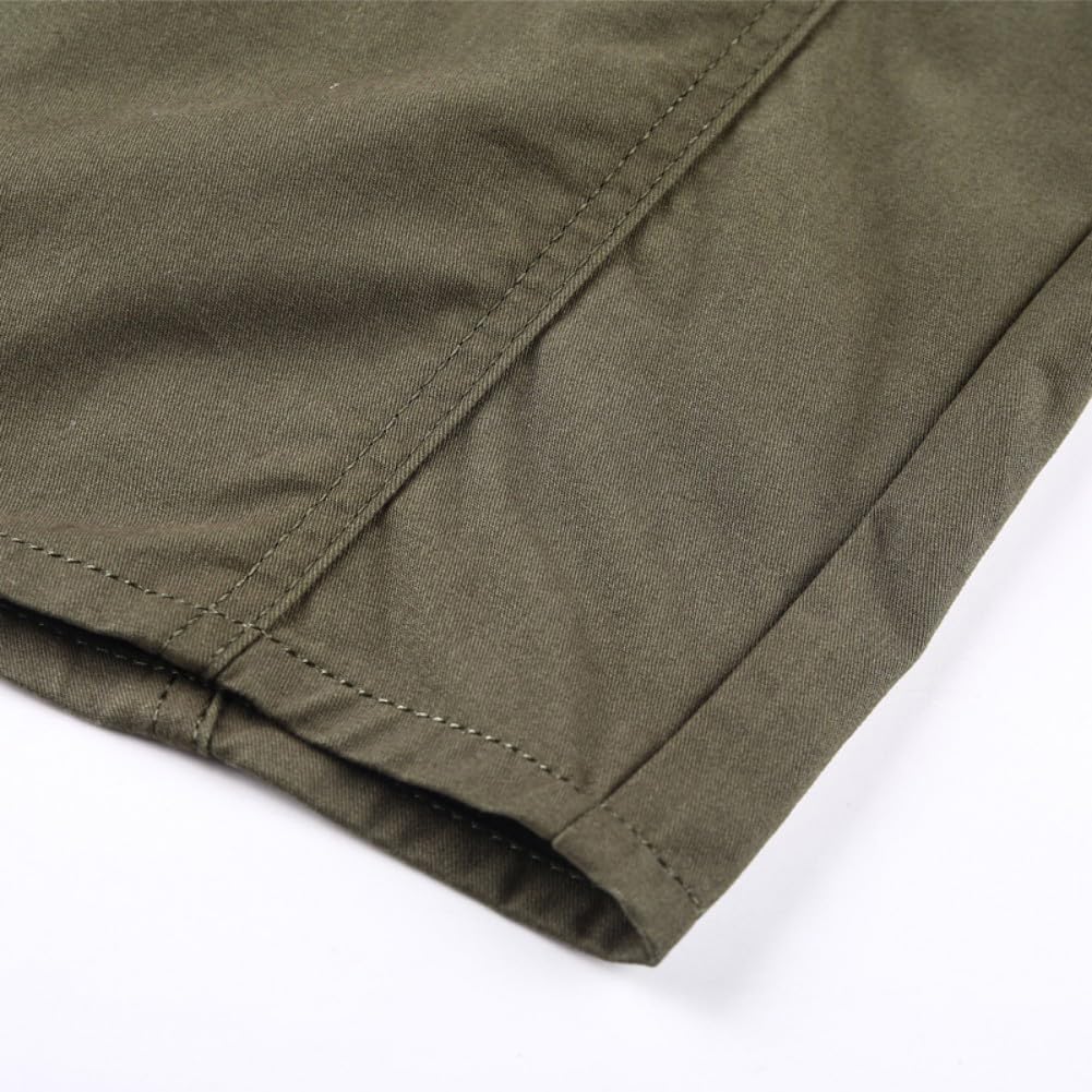Hombre Camisas de Trabajo, Ropa de Militar de Manga Larga con Botones,Cargo Shirts, 2 Bolsillos, Regular Fit para Pesca, Tala, Senderismo, Caza