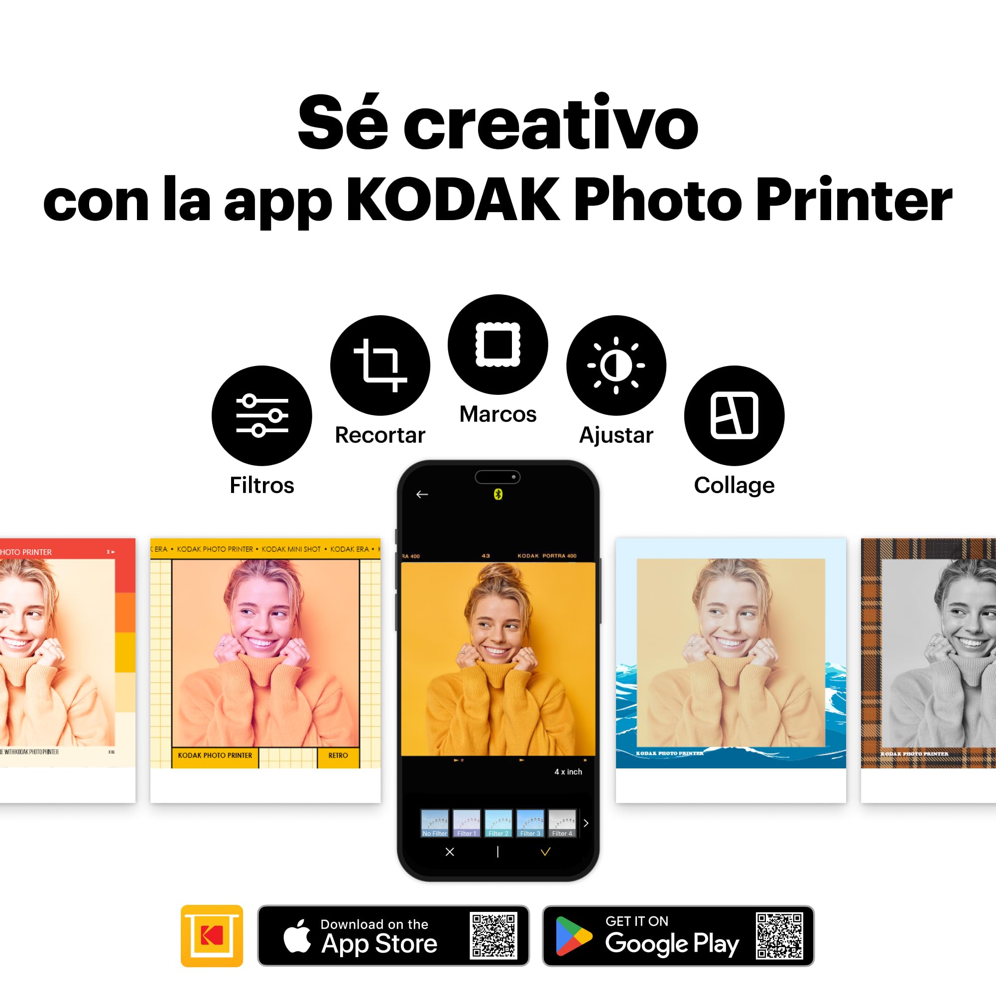 KODAK Mini Shot 3 ERA 4PASS 2-en-1 Cámara Instantánea e Impresora de Fotos (7,6x7,6cm) (Cámara + Pack con 68 Hojas (8 Hojas Iniciales + 60 Hojas), Negro)
