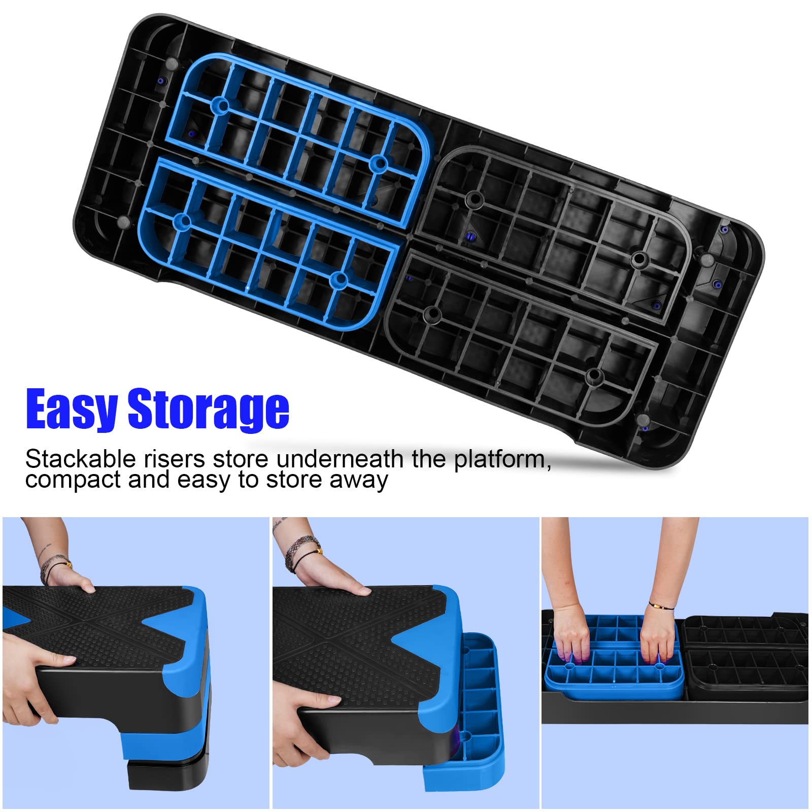 KL KLB Sport Adjustable Exercise Workout Aerobic Stepper Step Platform Trainer