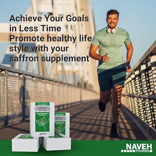 Miniatura 4 de NAVEH PHARMA Saffrox - Suplemento de azafrán para apoyar el estado de ánimo. 28 mg de extracto de azafrán. Mejora el bienestar, aumenta la energía.