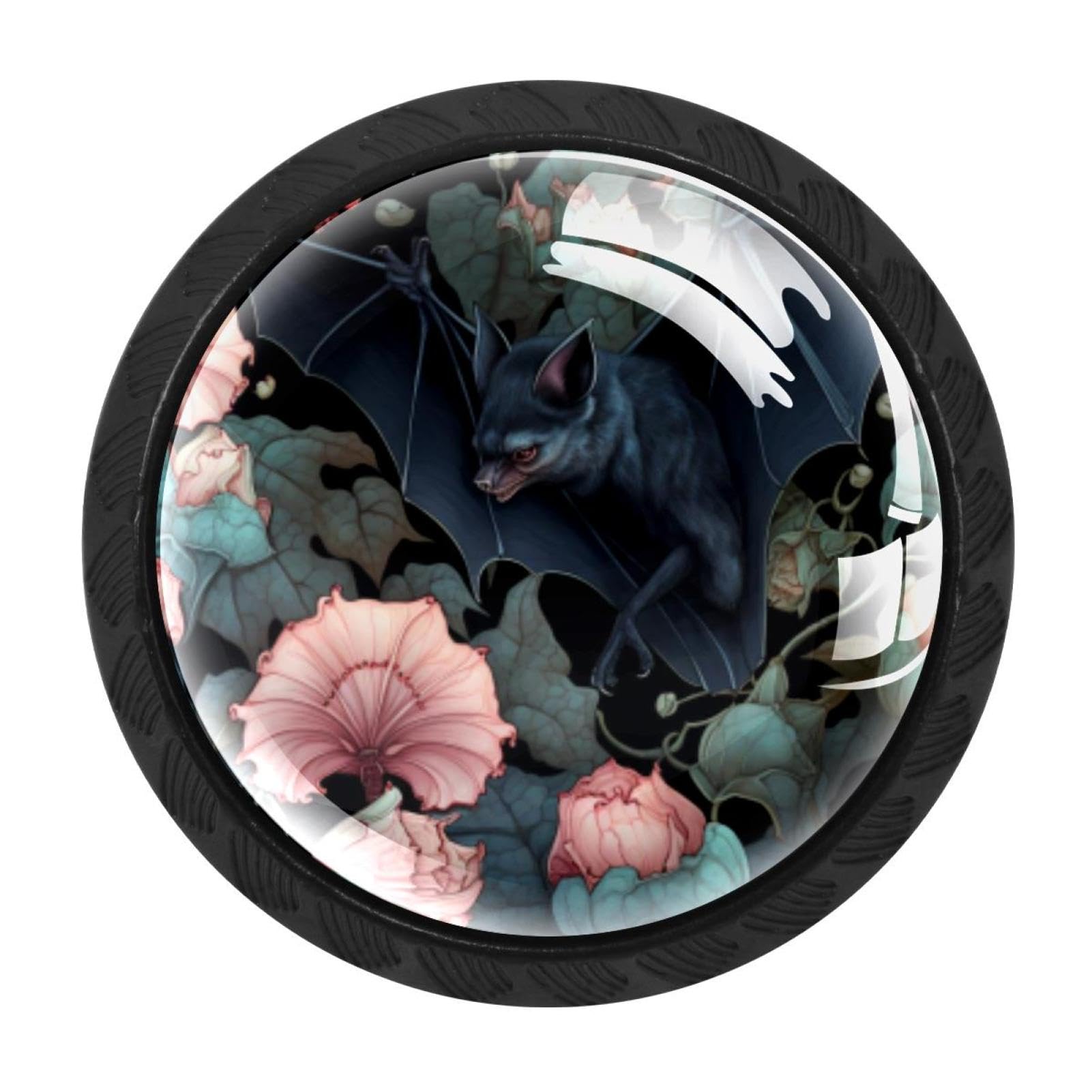 CHENZZZZ Bat Cabinet Knobs 4 Pieces Drawer Kitchen Cabinets Dresser Cupboard Wardrobe Unique Pulls Handles