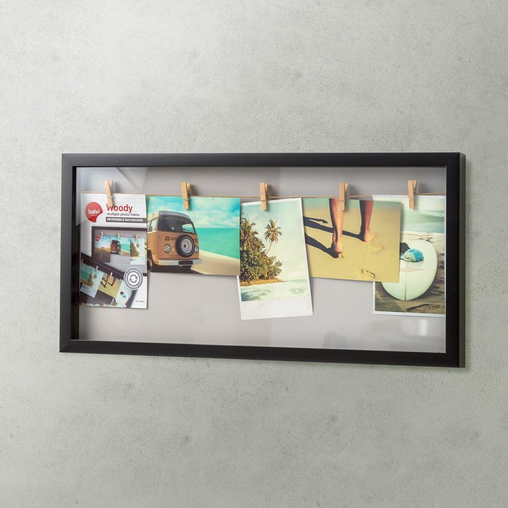 Balvi - Multiple photo frame Woody x5 black