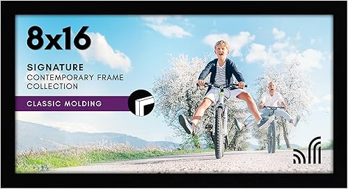 Vista 79 de Americanflat Marco de fotos de 10 x 13 pulgadas con vidrio inastillable - Colección Signature - Marcos de estilo galería hechos de madera de Negro
