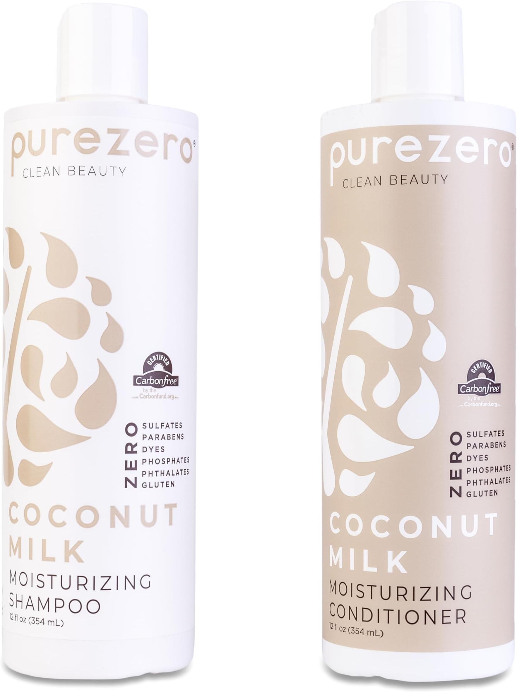 Purezero Coconut Milk Shampoo & Conditioner set Intense