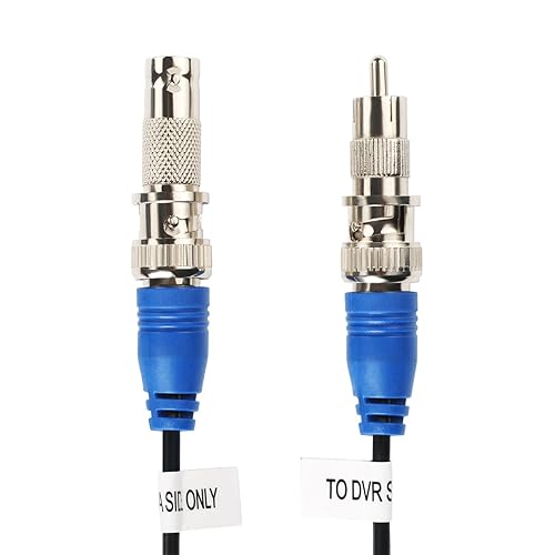 Miniatura 8 de SHD Paquete de 4 cables de alimentación BNC Vedio de 33 pies para cámara de video, cable BNC para vigilancia, sistema de seguridad CCTV con