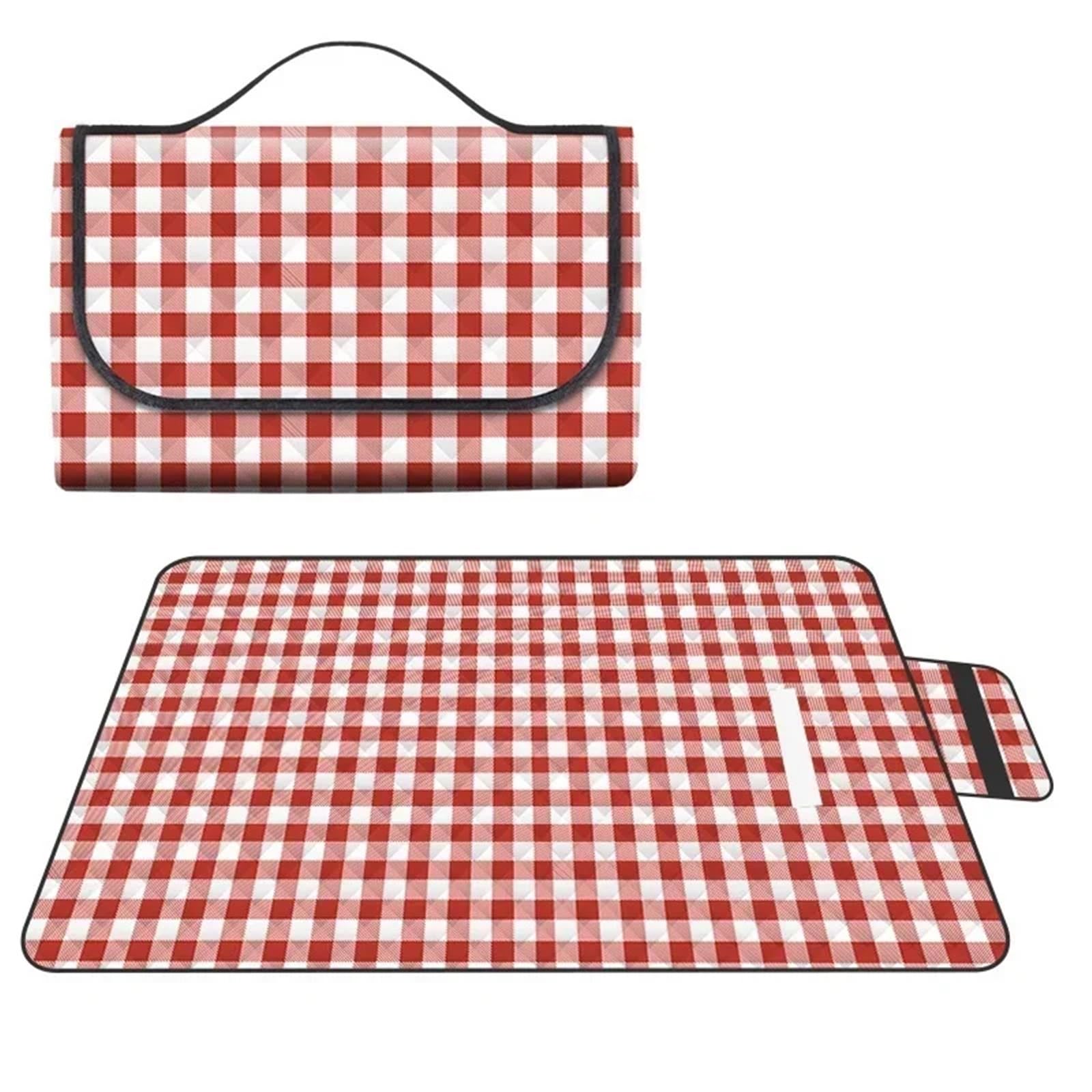 Coperta da Picnic Impermeabile Coperta da picnic impermeabile spessa spiaggia, tappetino campeggio per picnic campeggio spiaggia esterno(Little Red,200x200CM)
