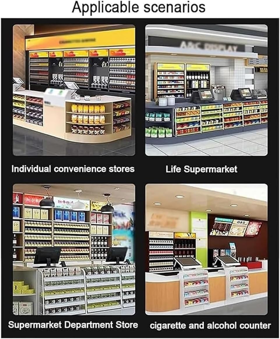 Clear Cigarette Display Cabinet Stand | 5-Layer Auto-Push Showcase | 11-Column Tray Rack for Convenience Stores & Markets | Optimal Retail Organizer