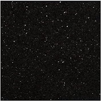 Tenedos Absolute Black Granite 12x12 Polished Tile Natural Stone for Kitchen Countertops Bathroom Walls Entrance Floors Backsplash Fireplace Surround 5 Sqft