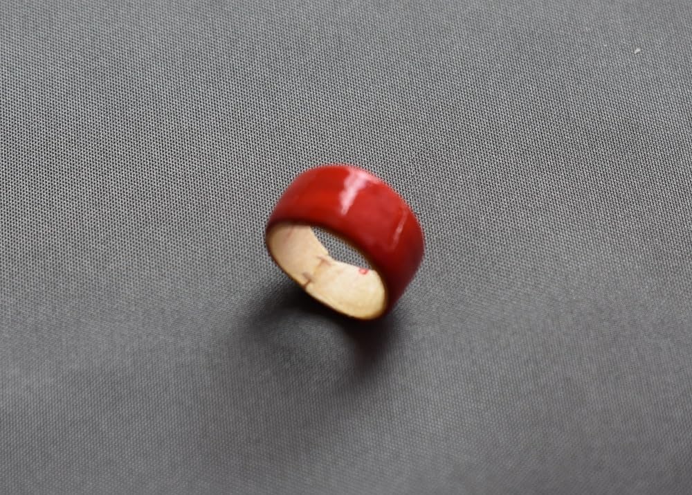 エナメル爪輪 40個 Amazon | 生田流 爪輪 エナメル 赤 サイズ5 | 琴アクセサリ | 楽器