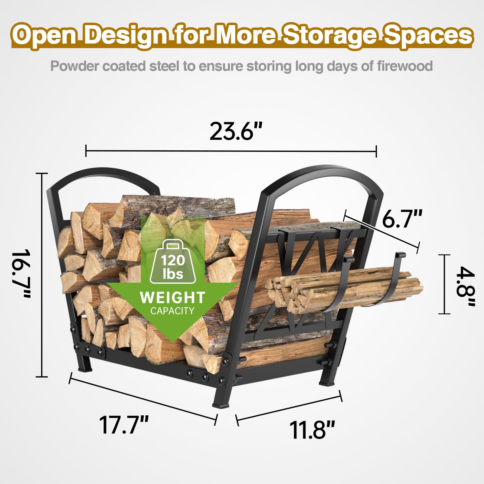 Compact Log Rack Snapklik.com : GREENER Small Firewood Rack Indoor Log Storage For ...