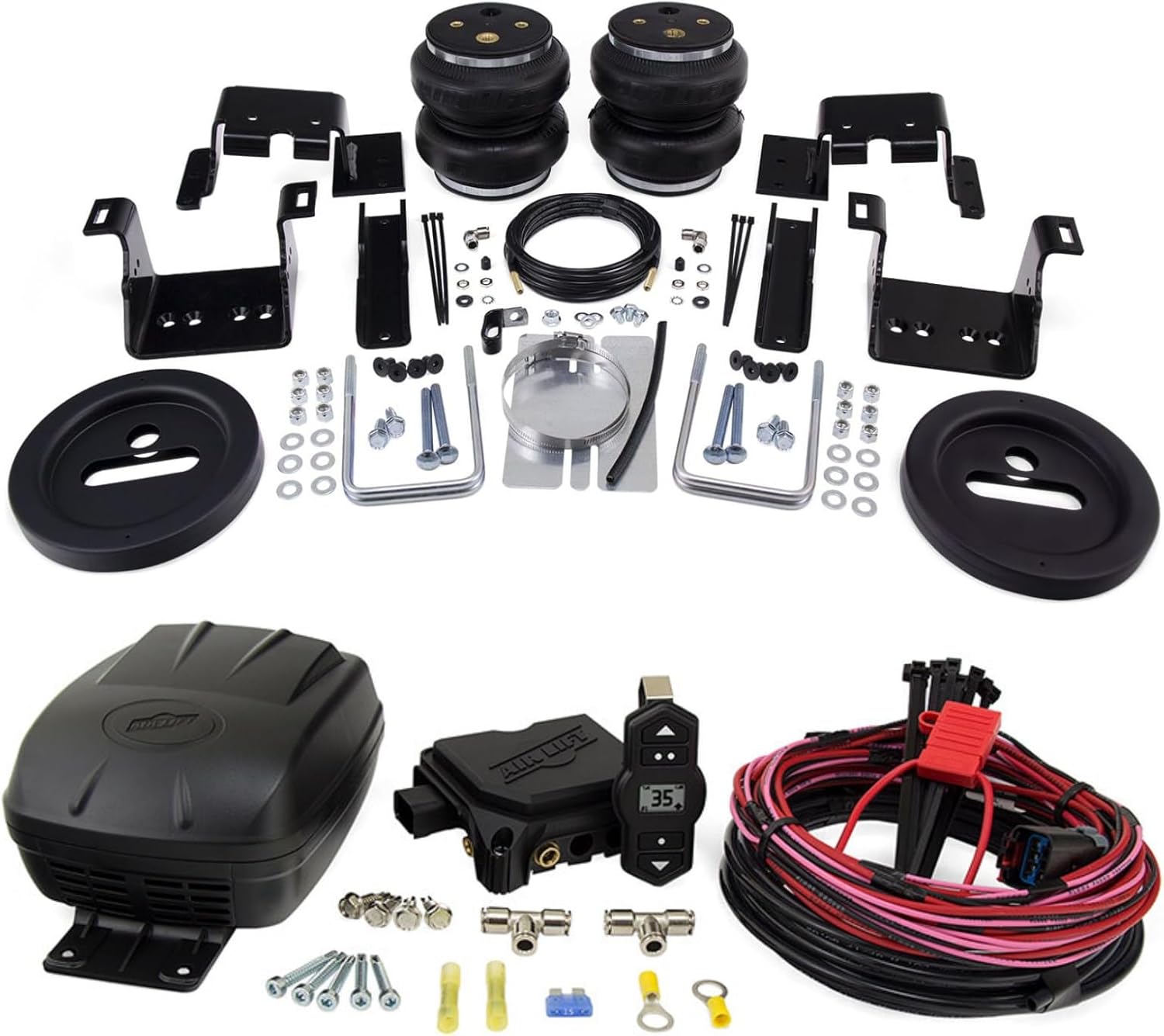 Air Lift LoadLifter 7500 XL Ultimate Air Spring Kit & WirelessOne 2nd Gen Compressor System fits 2011 2019 Silverado 2500 HD Sierra 2500 HD | Includes TrendsAuto Decal