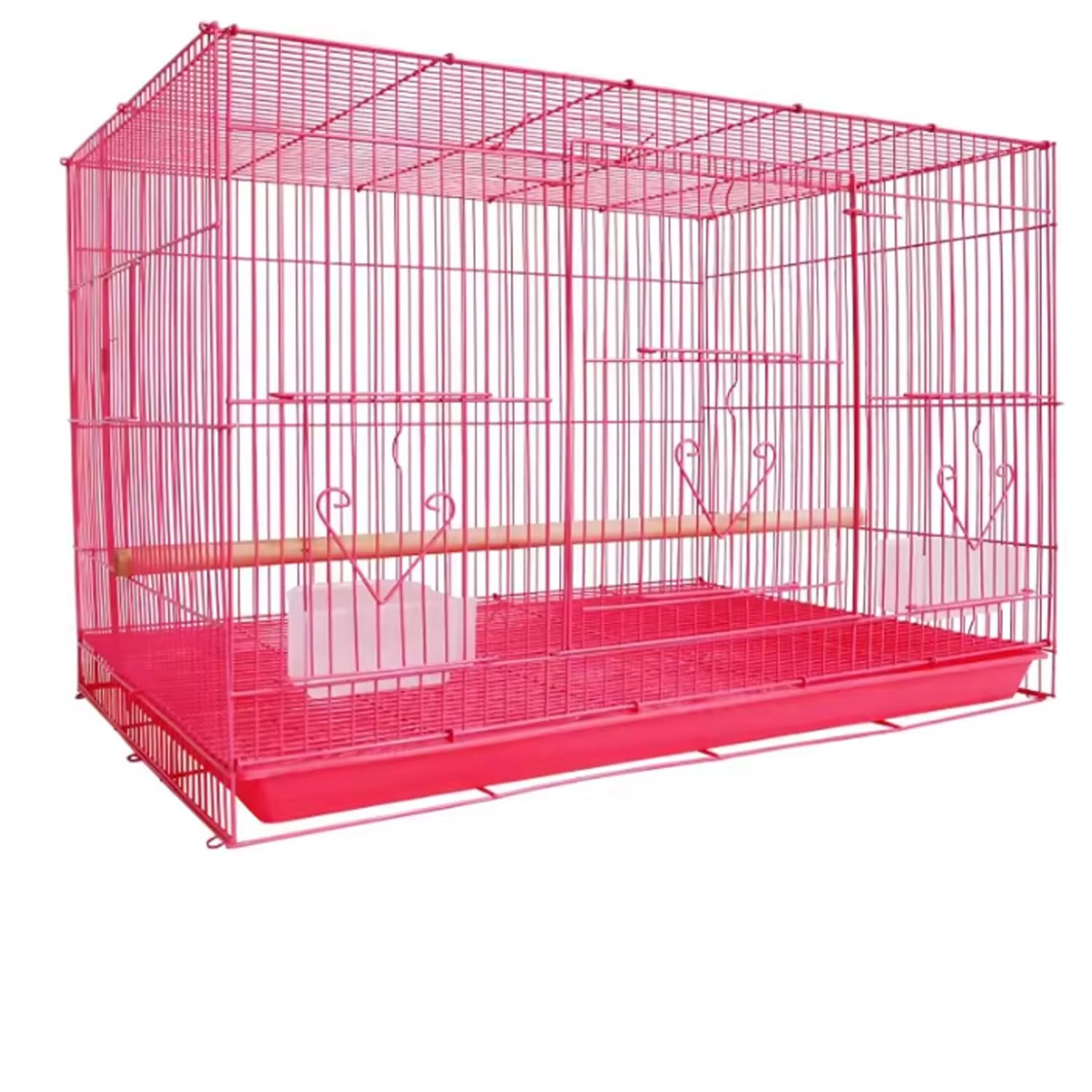 Animaux 1.5 Ft Bird Iron Cage, Suitable for Finches, Canaries, Budgies, Lovebirds, Parrots. Dimensions: L: 50cm, W: 35cm, H: 35cm with Side Breeding Opening (Pink) (18 Inch) (B0D7MR4Y8B) Amazon Price History, Amazon Price Tracker