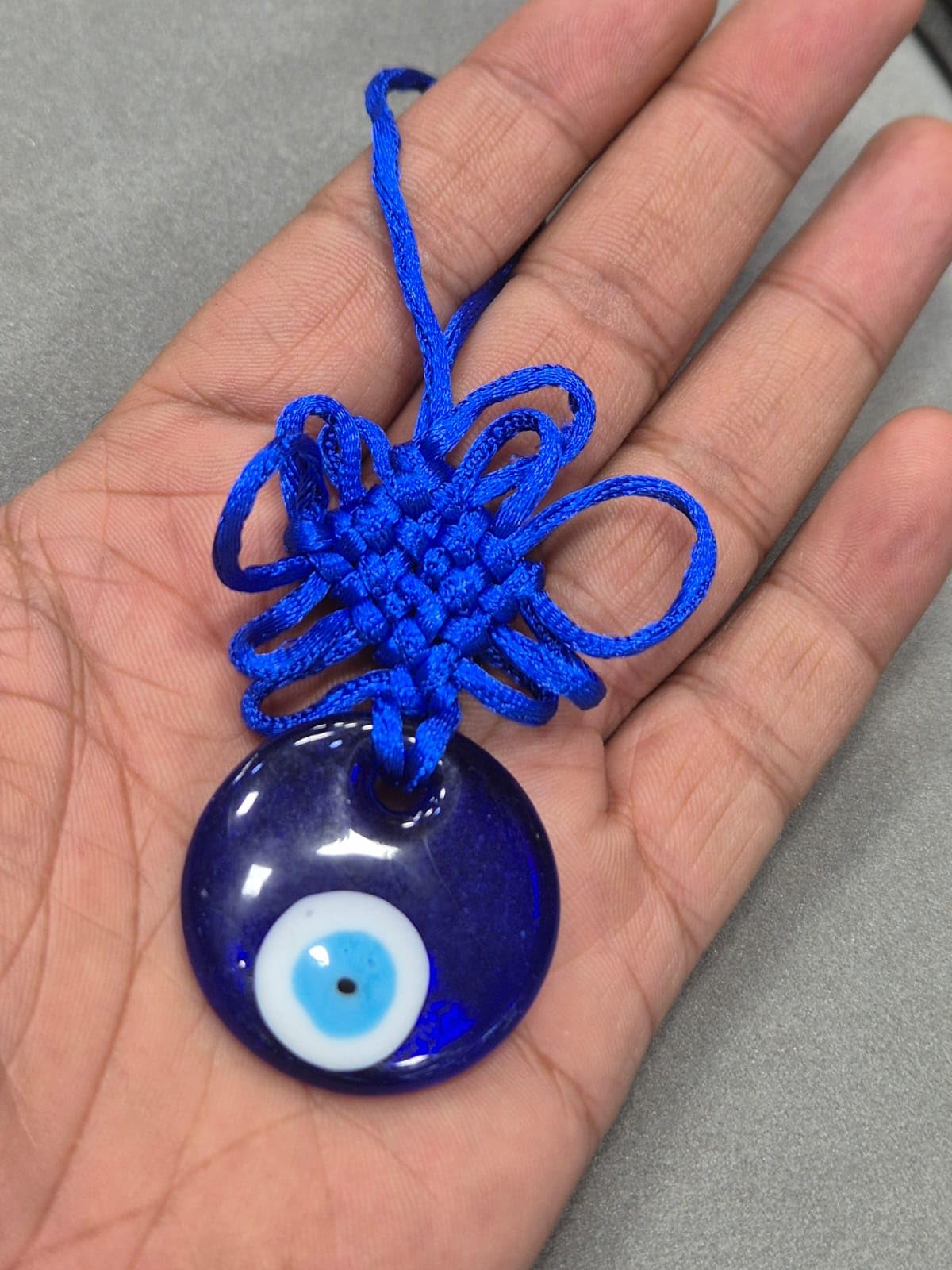 DT DECTONEDT DECTONE Decorative Crystal Blue Evil Eye Wall Hanging for Car & Door//Office Hanging for Good Luck and Prosperity (Small Round)