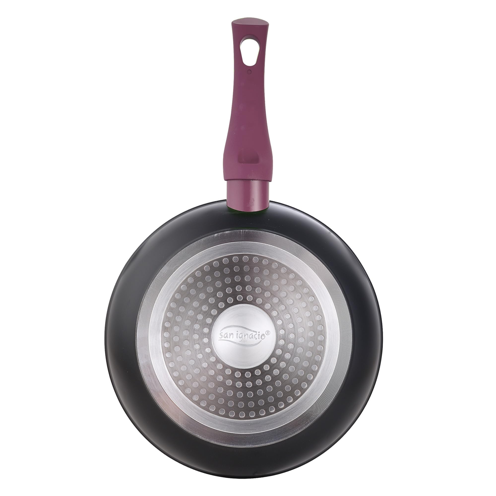 San Ignacio Bateria de cocina 7 piezas Faro, acero inoxidable, con juego sartenes (18/22/26 cm) Jolie en aluminio forjado