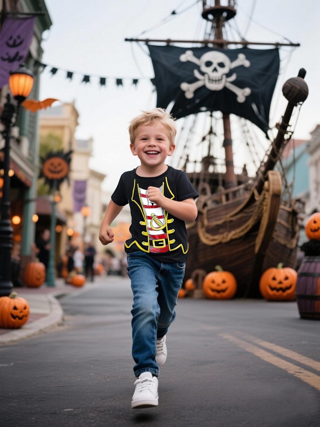 [KeyNuts] COSLAND Camisa Pirata para Ni&ntilde;os, Disfraz De Halloween,