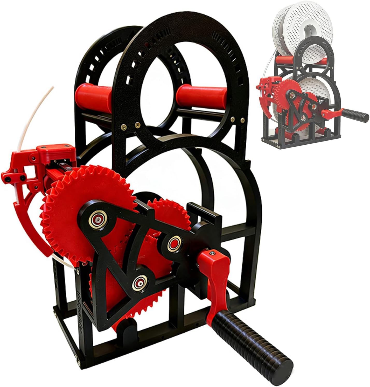 Handgekröpfter 3D-Verbrauchsmaterialienwickler, 3D-Industrie-Verbrauchsmaterial-Wickler, kompatibel mit Spulen mit 20 cm Durchmesser, 3D-Druck-Filament