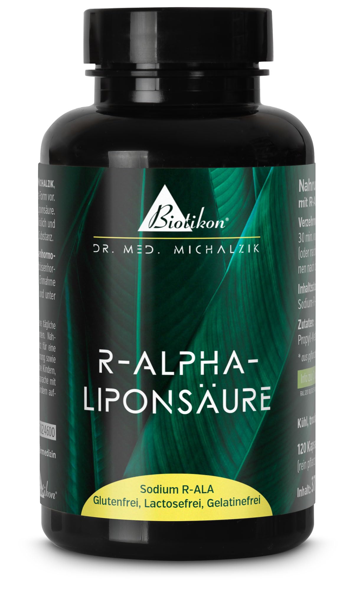 R-Alpha-Liponsäure Dr. med. Michalzik - wertvolles Sodium-R-Lipoat - Sodium-R-Alpha-Lipoat [ 200 mg] - ohne Zusatzstoffe - von BIOTIKON®
