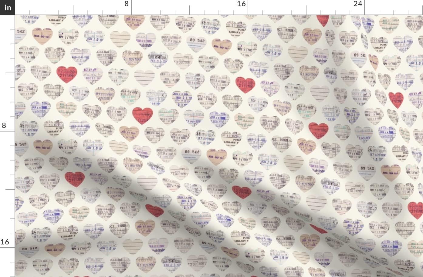 Spoonflower Fabric - Library Love Reading Books Printed on Organic Cotton Sateen Fabric by The Yard - Sewing Quilting Apparel Home Decor