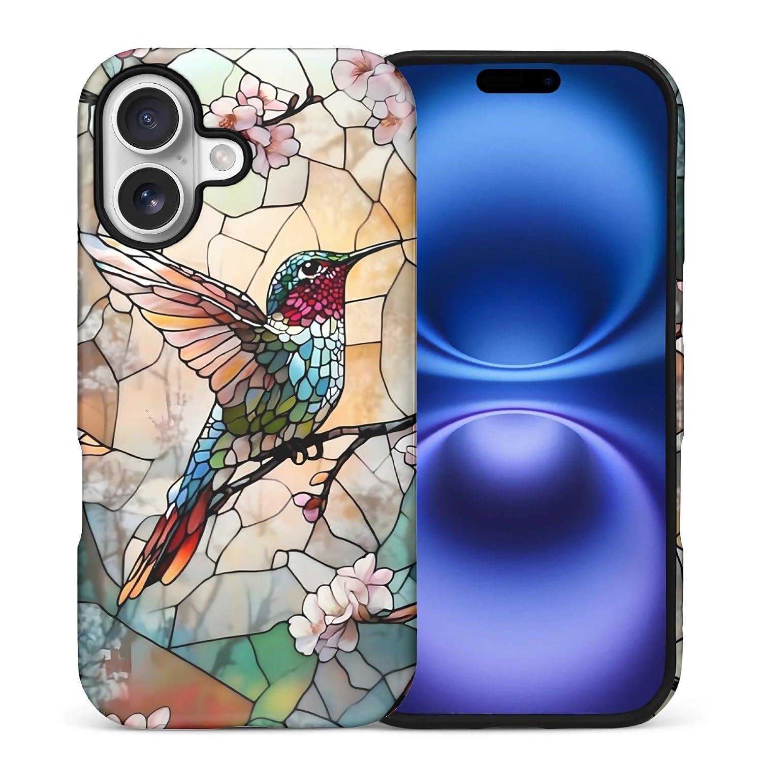 artslion 2 in 1 Cute Hülle für iPhone 17 6,1 Zoll, 360 Grad Stoßfest FallSchutz Handyhülle Emaillierter Vogel Muster Sturzschutz Case