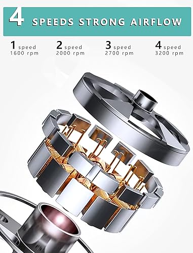 Miniatura 3 de Ventilador portátil para cochecito de 10000 mAh, 3 modos LED con clip con trípode flexible y desmontable, ventilador de escritorio recargable de 4