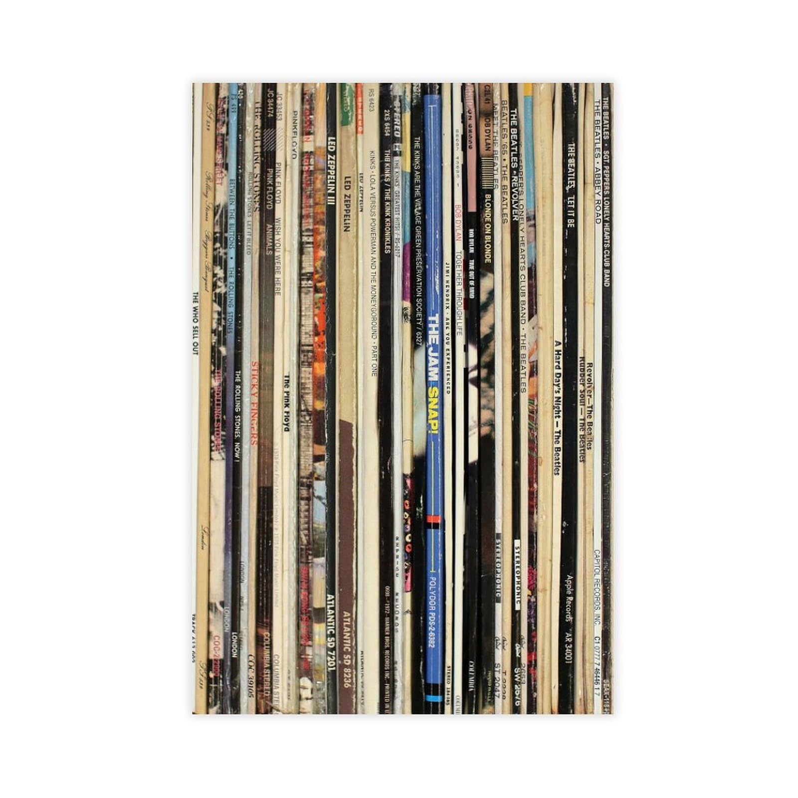 Poster su tela con dischi in vinile rock classico, decorazione per camera da letto, ufficio, cucina, regalo, 60 x 90 cm