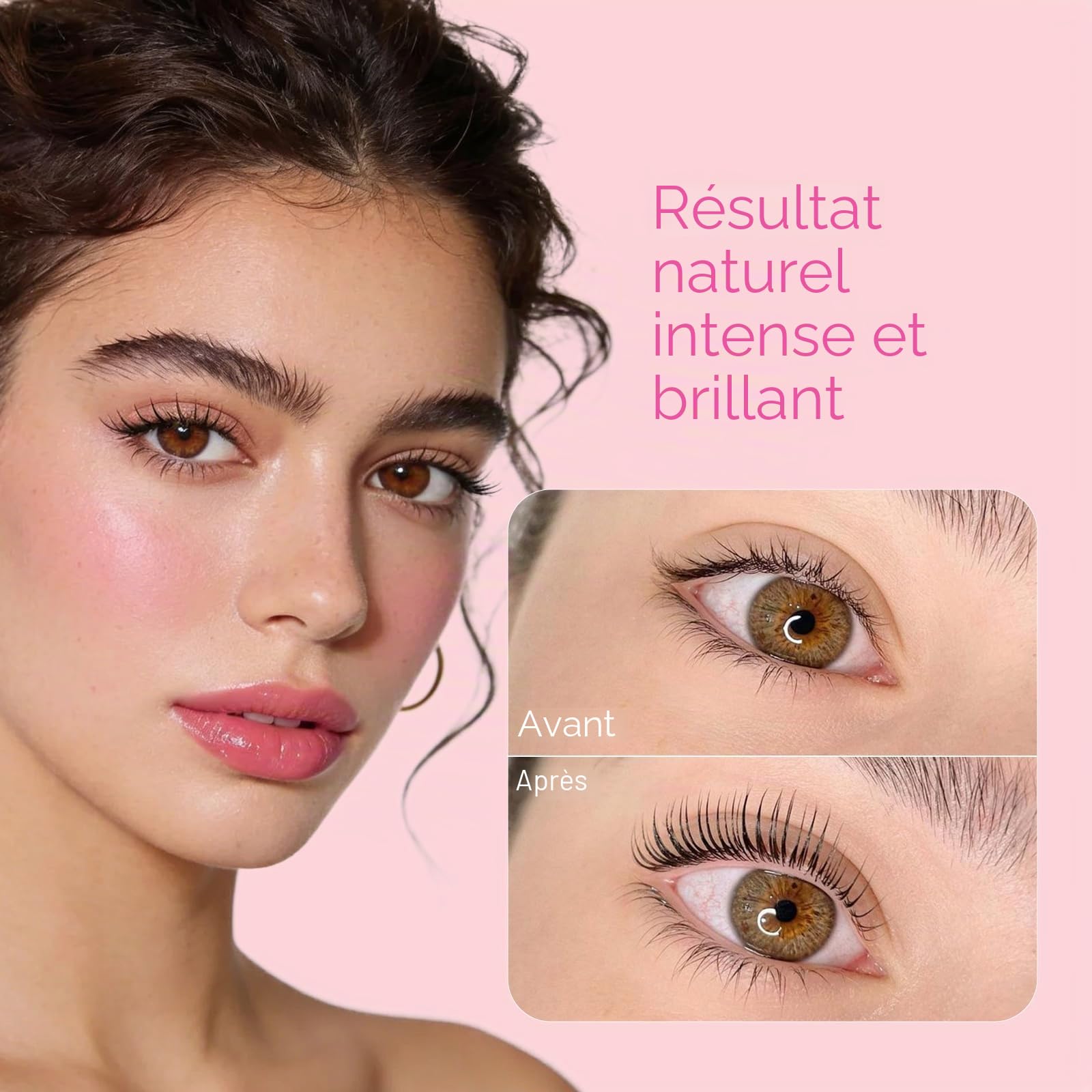 Kit Rehaussement de Cils, Lash Lift Kit, Kit de Lamination des Sourcils, Application Facile les yeux Ouverts, Nouveaux Pads pour Rehaussement de cils à Faire Soi-même(Baume)