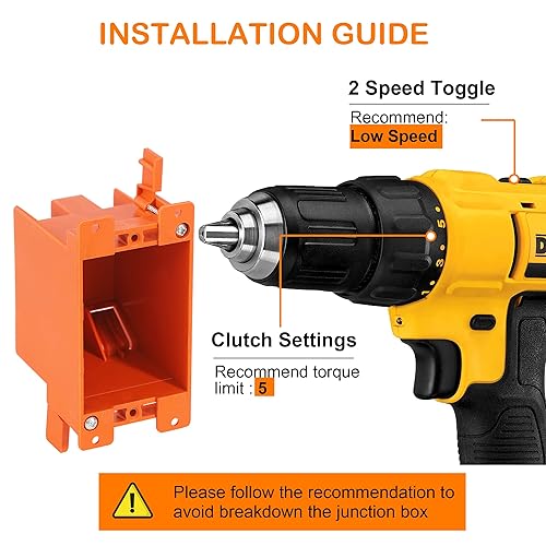 Vista 2 de CLOUDY BAY - Caja de salida eléctrica de una sola banda, caja de conexiones de 14 pulgadas cúbicas, caja de trabajo antigua, listado UL 1 Canal