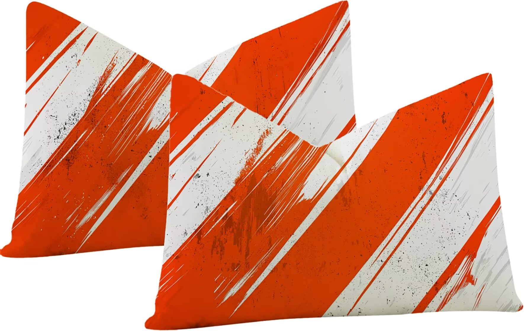 Housse de coussin 40x80cm velours orange lot de 2 beige imprimé
