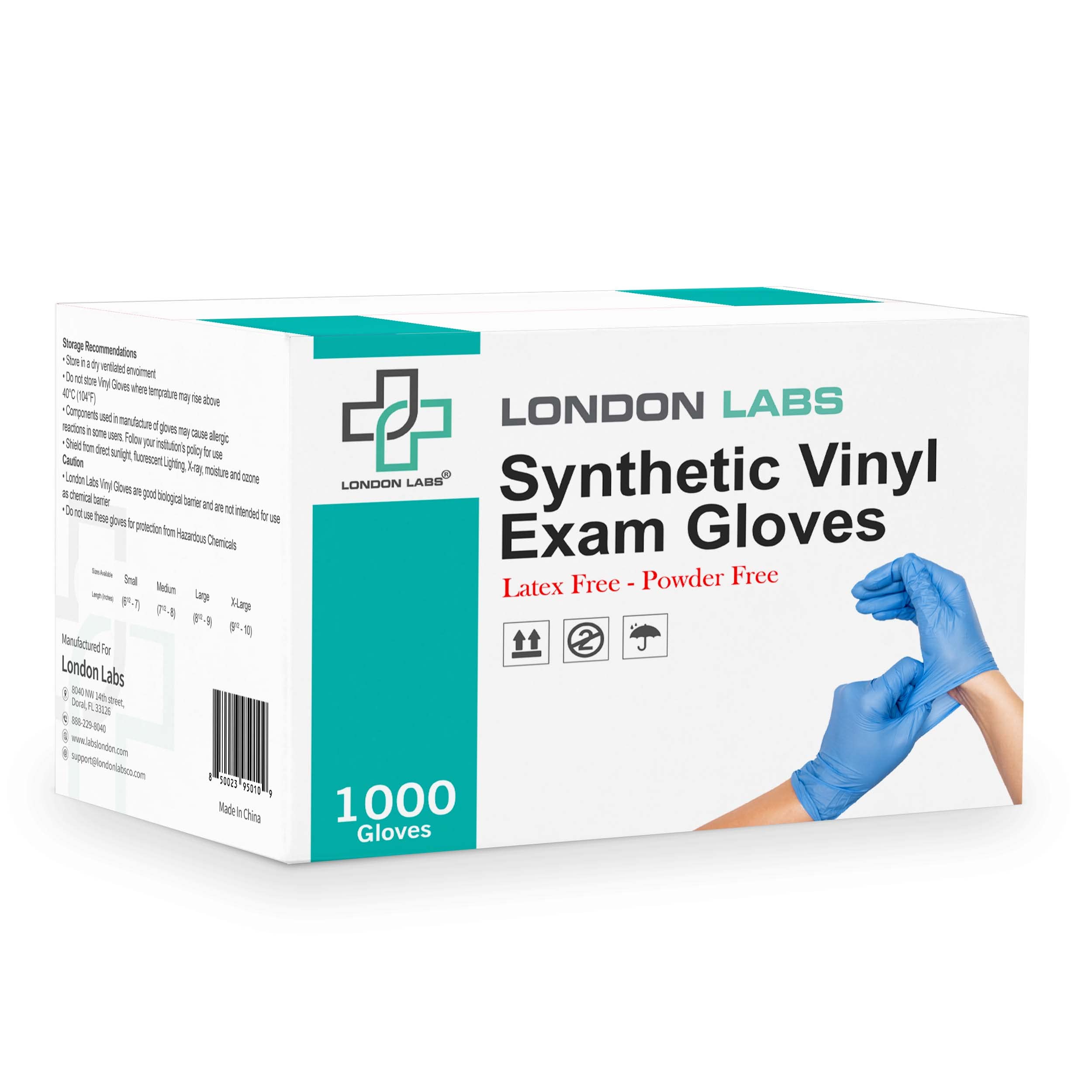 1000 Synthetic Vinyl Gloves Small, Gloves Disposable Latex Free, Non Latex Gloves Small, Powder Free Vinyl Gloves, Small Vinyl Gloves, Vynle gloves, Hand Gloves Disposable, Vynil Gloves (Small)