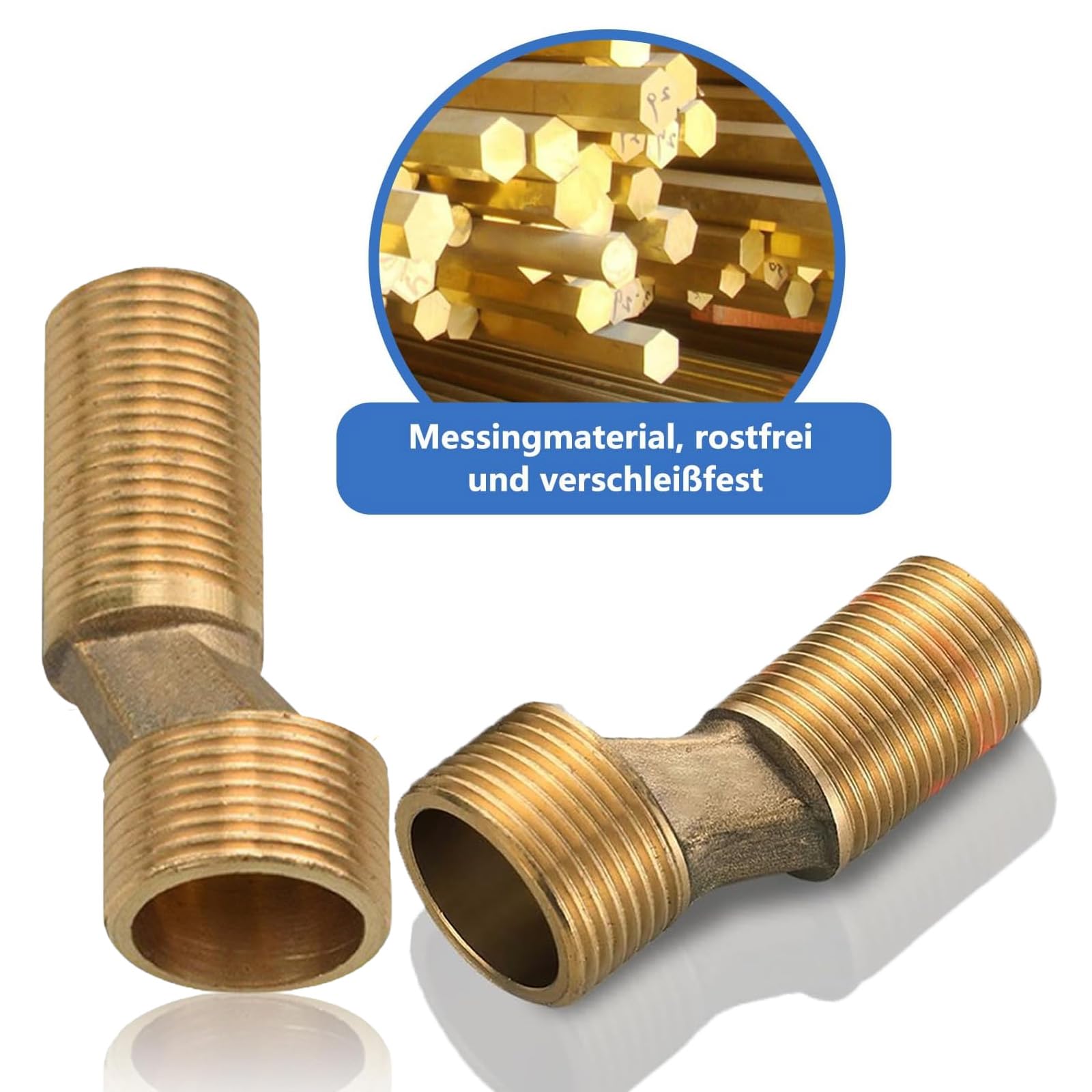 Gardazon 2-Wege Wasserhahn Adapter - 3/4 Zoll Y Verteiler mit Absperrventil und 2 Stück Adapter