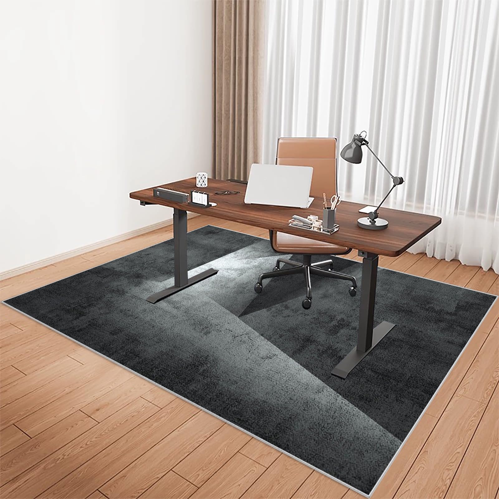 Tapis de chaise de jeu antidérapant 200 x 230 cm, protection de sol durable pour chaise de bureau en bois dur, tapis de chaise de bureau, tapis anti-rayures et antidérapant