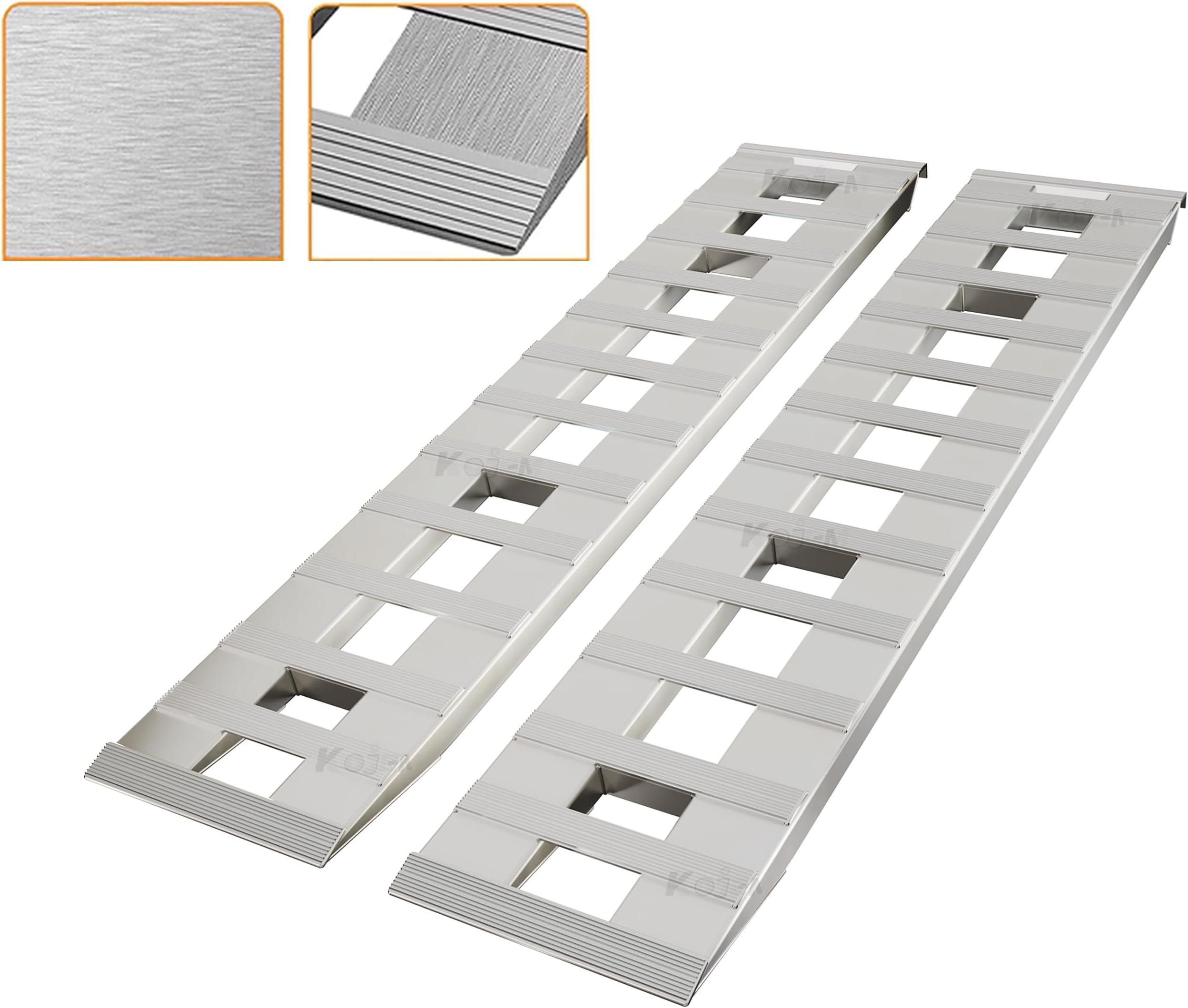 72" x 15" Aluminum 4,000 lb Car Trailer Ramps 1215" Load