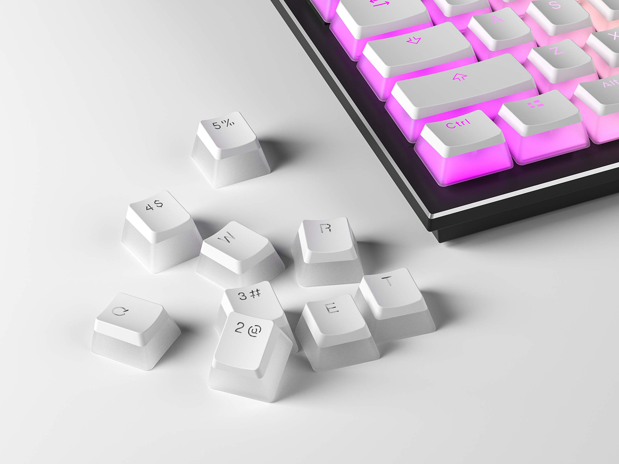 HK Gaming Pudding Keycaps Set Doubleshot PBT Keycap Set Full 108