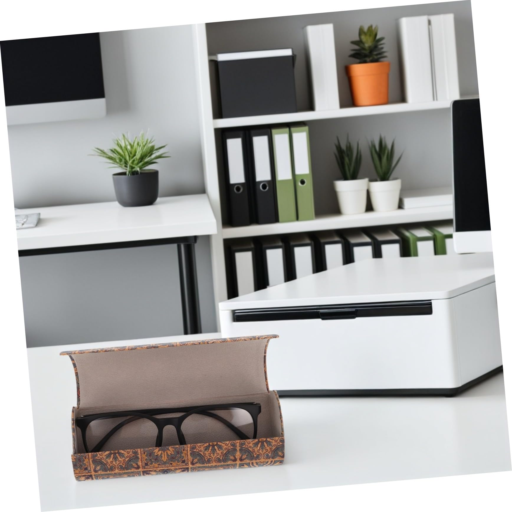 Custodia Rigida per Occhiali Retrò Boho Chiusura Magnetica | Confezione da 4 Pezzi, Formato 15, 6x5, 8x3, 4cm, per Uso Quotidiano e Viaggio