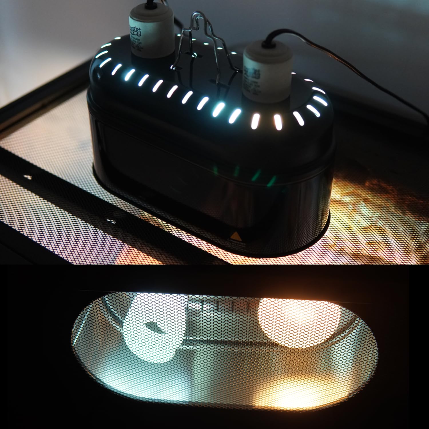 Reptile Light Fixture – Dual Dome with Ceramic Socket – Dual Use for Heat Lamp Emitter & Basking Bulbs & UVB Bulbs – Ideal for Bearded Dragon, Snake, Chameleon, Turtle & Terrarium Tank Accessories - image 5