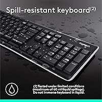 Vista 6 de Teclado inalámbrico K270, receptor unificador USB, color negro, Negro