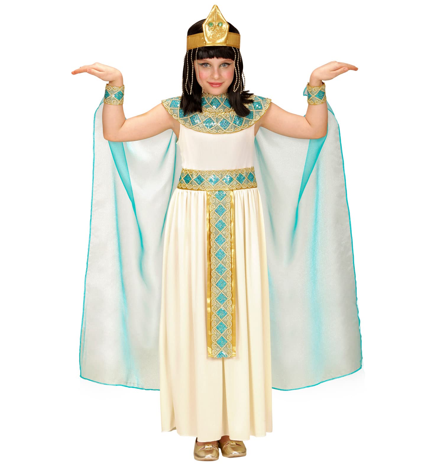 W WIDMANN MILANO Party Fashion - Costume da bambino Cleopatra, regina egiziana, dea, faraone | Costume da regina egizia in stile antico per Carnevale, feste a tema e feste a tema