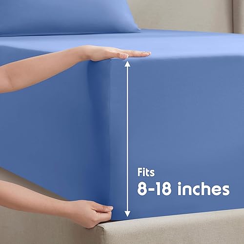 Miniatura 4 de Nestl - Juego de sábanas. Juego de sábanas 1800 con bolsillo profundo Sábanas de microfibra de doble cepillado lujosas de hotel Sábana de colchón