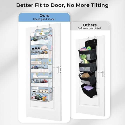 Miniatura 5 de Clastyle Organizador para colgar sobre la puerta del automóvil, organizador de almacenamiento para niños, pañales, juguetes, armario, puerta,