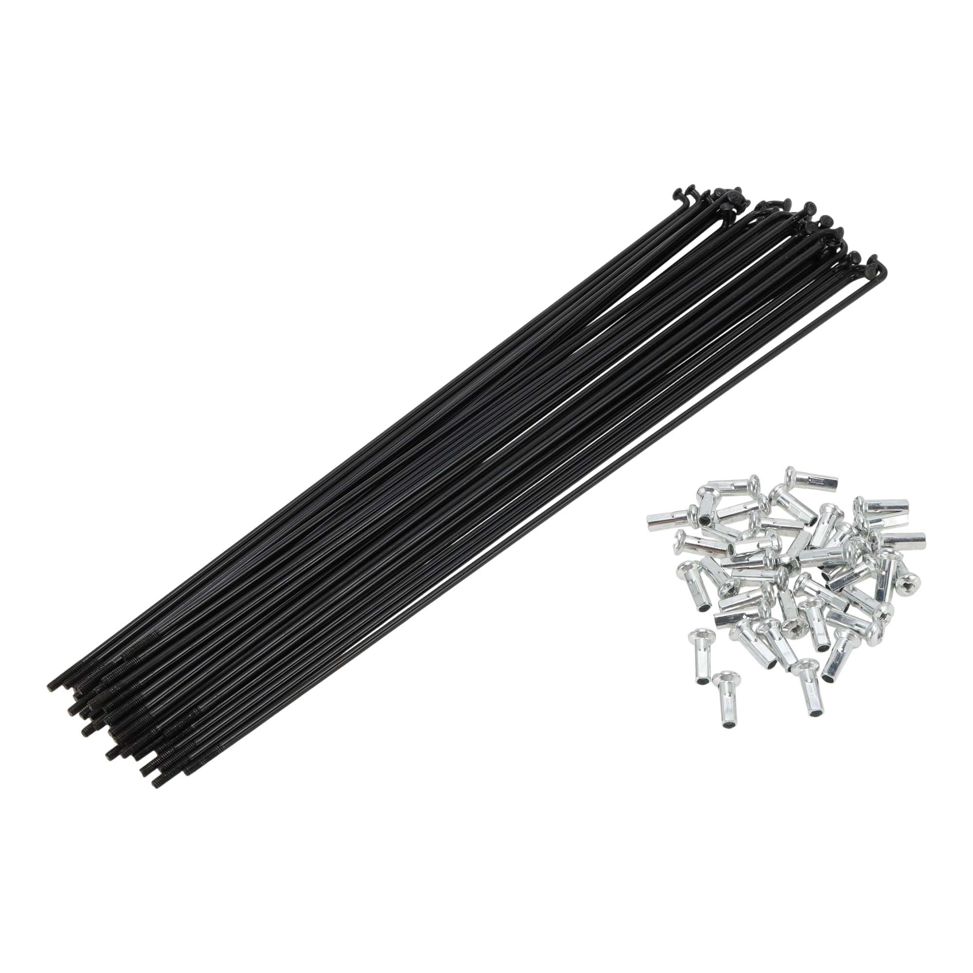 PARSKILO 38 Set 13G Bicycle Spokes 239mm Bike Wheel Spokes Carbon Steel Black